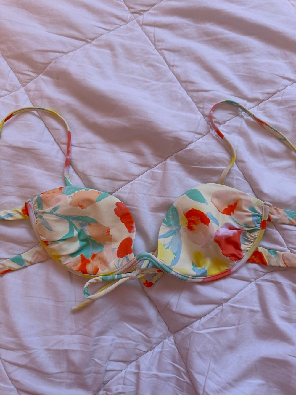 Montce Swim Floral Multi-Color Push-Up Bikini Top